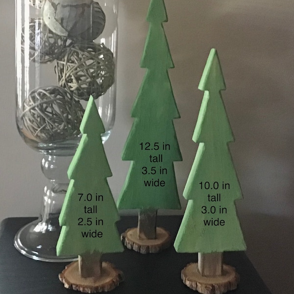 Wood Pine Tree Decor Etsy