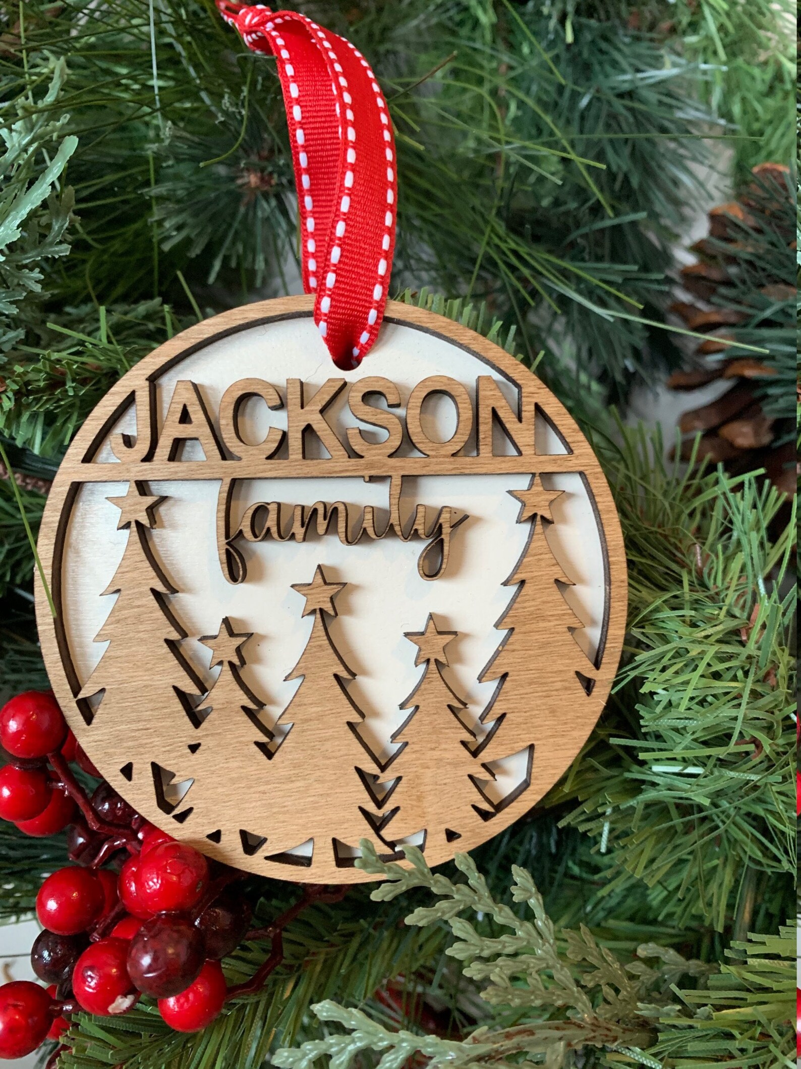 Personalized Family Trees Christmas Ornament SVG Cut file / 5 Etsy