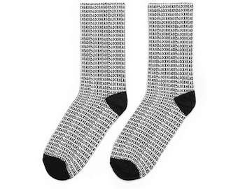 Calcetines con estampado de texto repetido 'BLOCKHEAD'