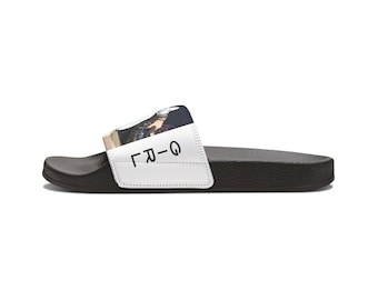 New Kids Donnie Black White Photo Slide Sandals