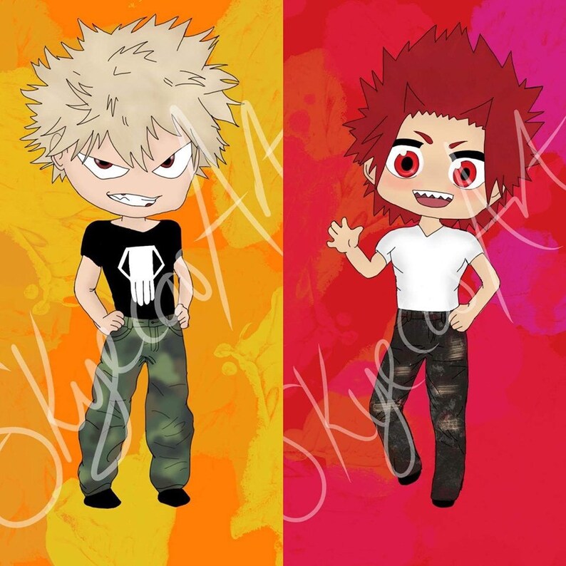 BNHA Chibi Prints | Etsy