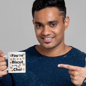 Funny Desi Eid Gift - You&#39;re The Biscut To My Chai Mug