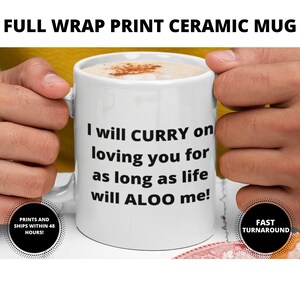 Funny Desi Eid Gift - I Will Curry On Loving You Mug
