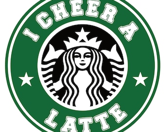 I Cheer A Latte Digital File|PNG|SVG|Sublimation|DTG|Transfer|Print on Demand