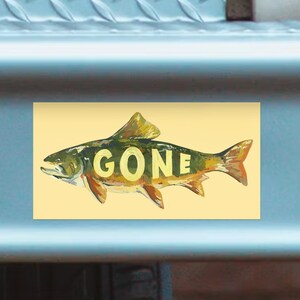 Gone Fishing Bumper Sticker, Fishing Car Decal, Fisherman Bumper Sticker, Funny Fishing Gift, Fishing Car Sticker, Gone Fishing Sticker