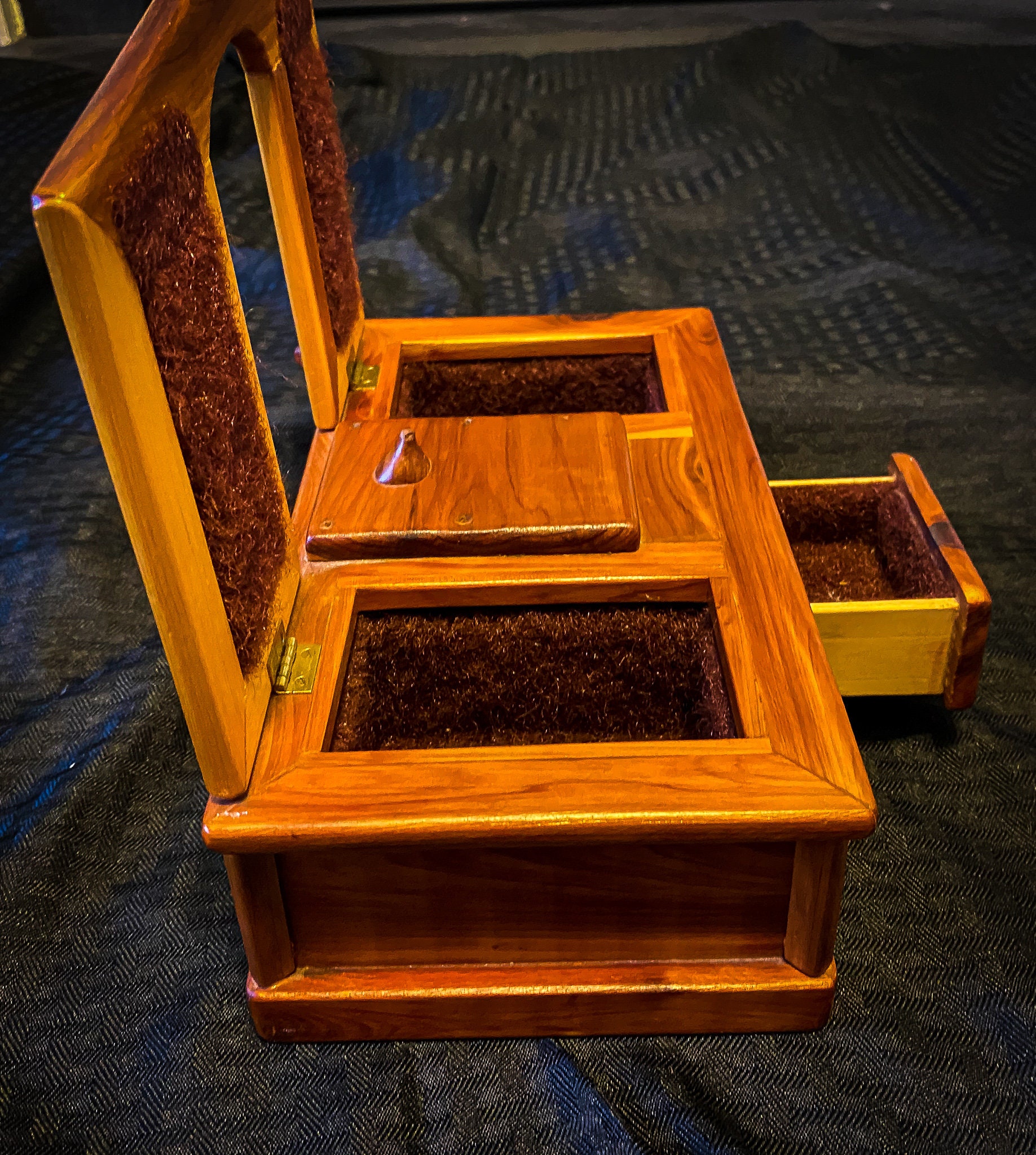 Solid Wood Dresser Valet With Drawers 1960s MCM Dresser Etsy Australia