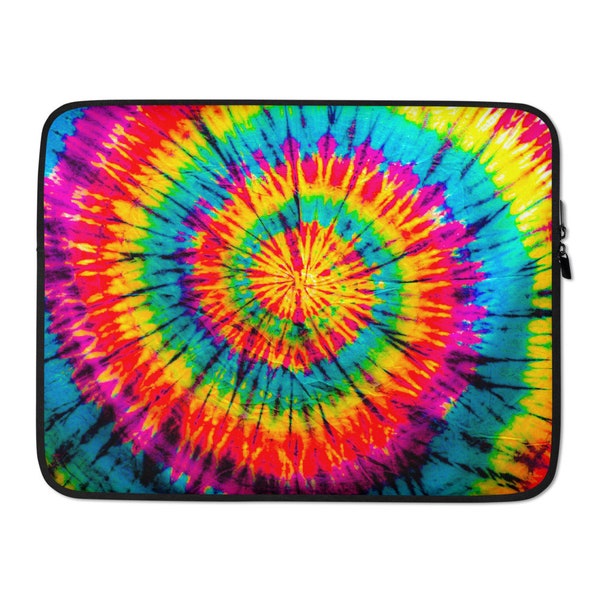 Best Selling Hippie Tie-Dye Laptop Case, Nostalgia Vibe, Express Yourself, Retro hippie theme, Hippie Culture