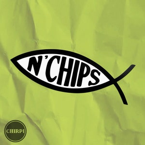 Fish N&#39; Chips - Bumper sticker - Decal