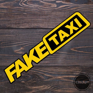 Fake Taxi - Lustiger meme Autoaufkleber