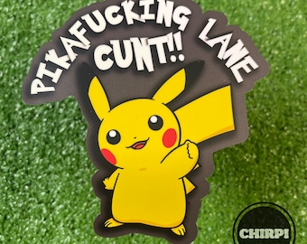 Pikafucking Lane! - Bumper Sticker - Decal - Pokemon