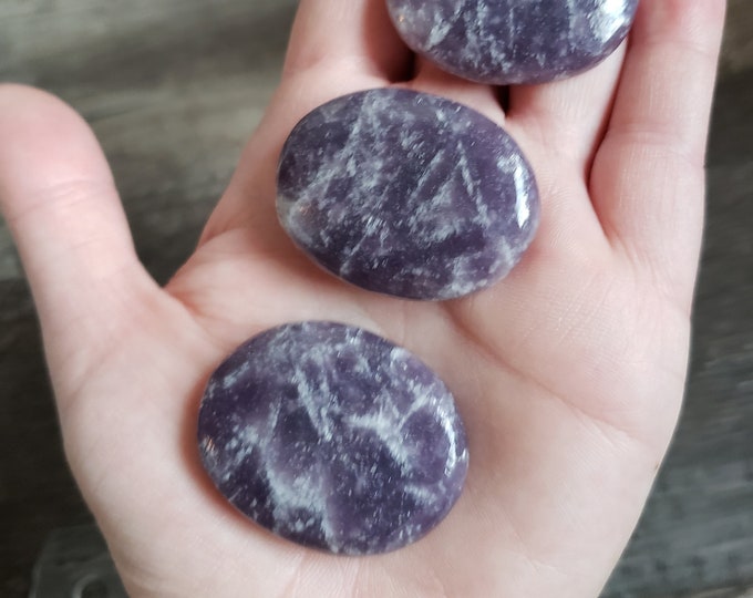 Lepidolite Cabochon for Wire Wrapping - Cabochon for Macrame - Lepidolite Pendant