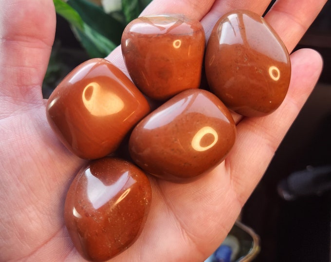 Grounding Earth Energy Red Jasper Tumbled Stone Large Single Stone Red Crystal