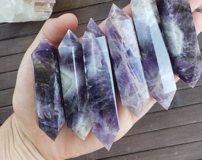 Chevron Amethyst Double Terminated Points - Amethyst Point