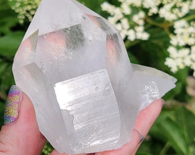 Large Chunky Clear Quartz Point - Raw Quartz Crystal Point #7