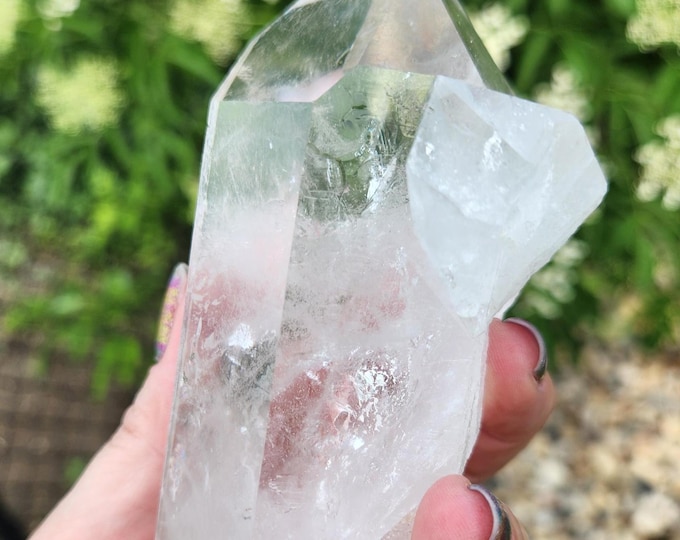 Big and Chunky Clear Quartz Point - 5inch Raw Quartz Crystal Point #9