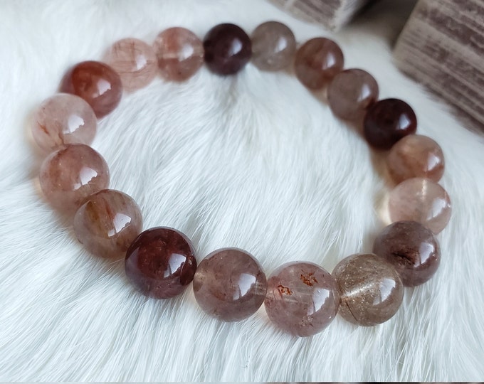 Transformation - Rutilated Fire Quartz Stretchy Bracelet - For Smaller Sized Wrist