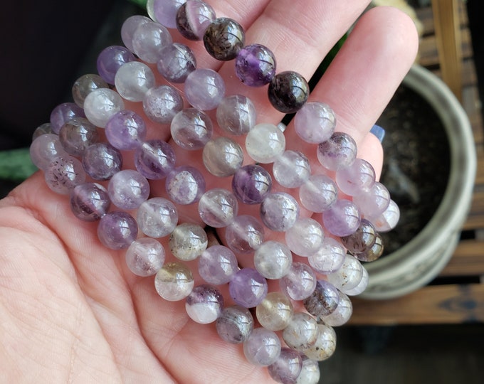 Auralite 23 Beaded Bracelet - Authentic Canadian Auralite - Reiki Energy Beads