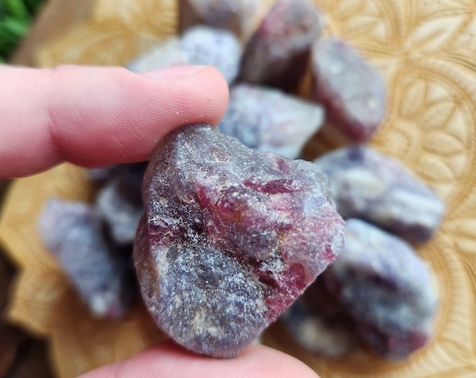 Raw Chunks of Unicorn Stone - Pink Mixed Mineral Specimen (Pink Tourmaline, Lepidolite, Quartz) Pegmatite Stone Unicorn Crystal