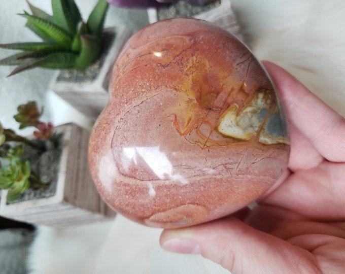 Grounding Energy - Pick Your Stone - Polychrome Jasper Heart - Desert Jasper