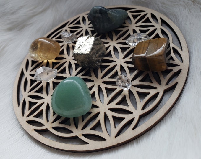 Mini 3-inch Abundance & Prosperity Crystal Grid