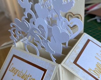 Lot Of 5 New Pop Greetings Congratulations Wedding 3D Pop Up Gift Card Holder 