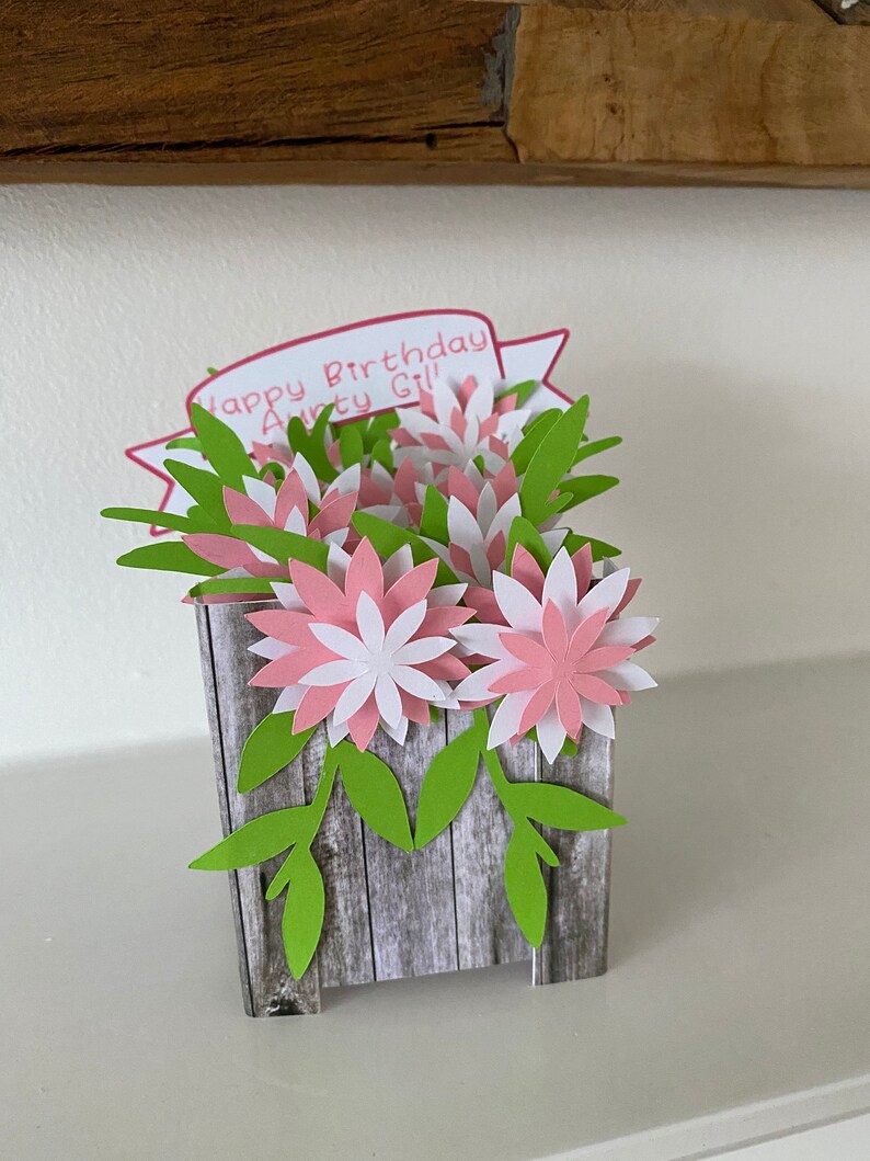 Pop Up Flower Birthday Card Etsy