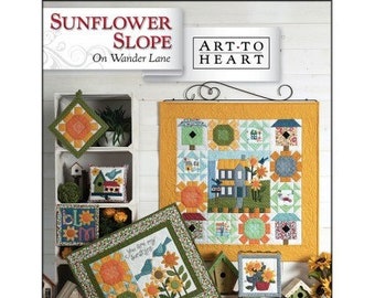 Słonecznikowy stok na Wander Lane Blok 8 sierpnia Blok miesiąca autorstwa Nancy Halvorsen