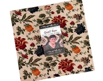 Quail Run by Kansas Troubles Quilters for Moda Fabrics. Quilter's Cotton Layer Cake of 42 assorted 10 inch squares