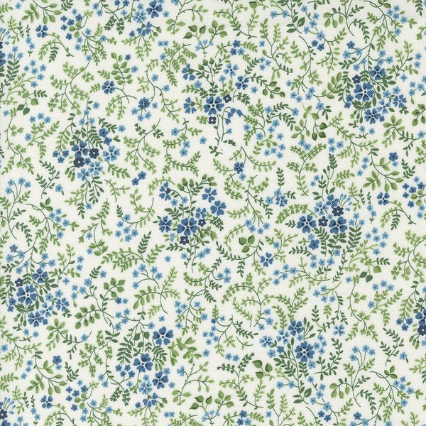 Breeze Small Floral in Cream Multicolored from the Shoreline collection by Camille Roskelley for Moda continuous cuts of Quilter's Cotton