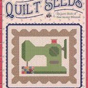 Sewing Machine Mercantile Quilt Seeds pattern by Lori Holt for Riley Blake Designs.  Directions for 1 block in a &quot;seed pack&quot; envelope.