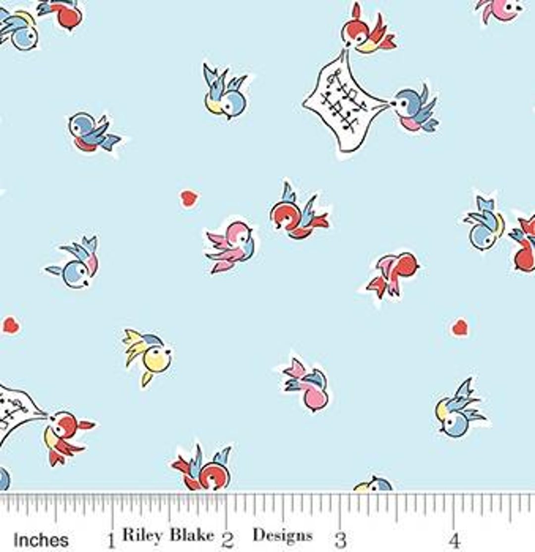 Love Notes Songbirds in Sky by Lindsay Wilkes for Riley Blake Designs ...