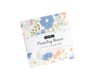Peachy Keen by Moda Quilter's Cotton Charm Pack of 42 5 x 5 inch squares