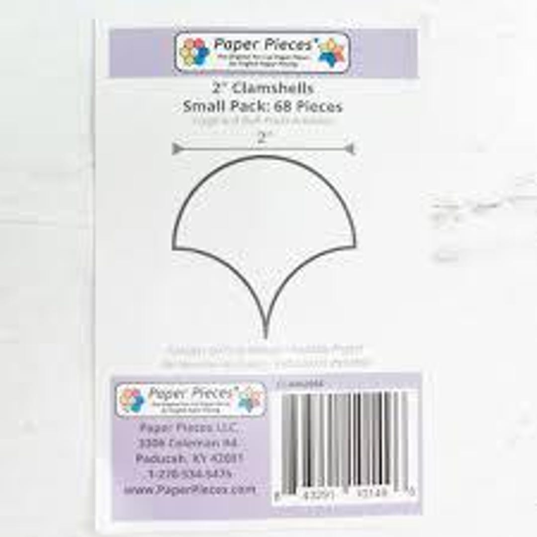 English Paper Piecing 2 Inch Clamshell Papers in Pack of 68 From Paper ...