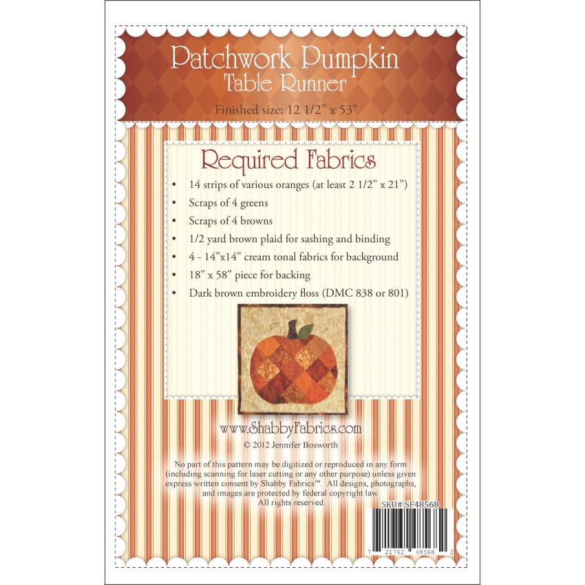 Patchwork Pumpkin Table Runner Pattern by Jennifer Bosworth for Shabby ...