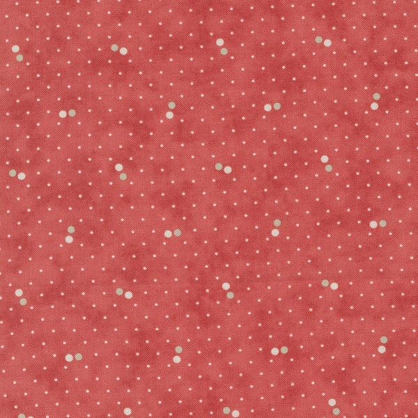 Ridgewood Polka Dot Dance in Rosewater by Minick & Simpson for Moda. Continuous cuts of Quilter's Cotton Fabric