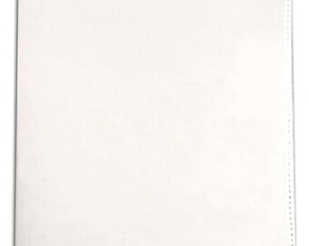White Linen Straight Edge Hanky hemstitched with holes for attaching Tatted or crocheted edging 10.5 inches square