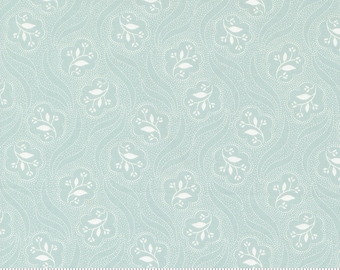 Honeybloom Prancing Posies in Water od 3 Sisters dla Moda. Blenders Dots Floral. Ciągłe cięcia z bawełny Quilter's Cotton
