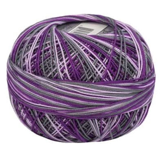 Lizbeth Egyptian Cotton Crochet Thread Size 20 Color 173 Purple Marble 
