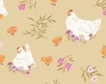 Nesting in Sage from Primrose & Parsley by Poppie Cotton continuous cuts of Quilter's Cotton. Spools 'n Stitches Shop Hop Fall 2026