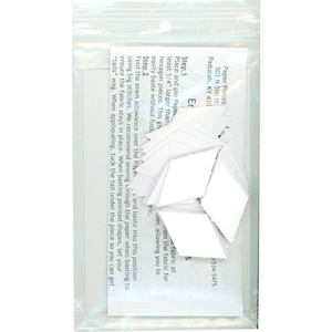 Papeles de diamante de 1 pulgada y 6 puntas para patchwork inglés en paquete de 75 de Paper Pieces - diamante de 60 grados