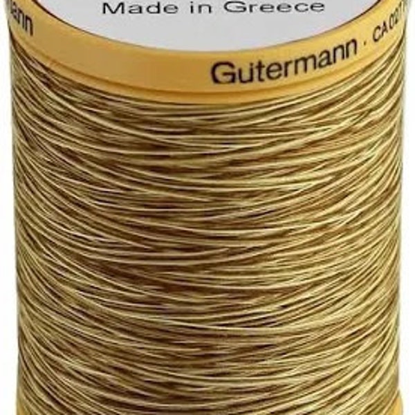 Coffee & Cream Gutermann Variegated 100% Natural Cotton 50 weight thread , 875 yard spool