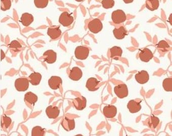 Apples in Natural from Primrose & Parsley by Poppie Cotton continuous cuts of Quilter's Cotton. Spools 'n Stitches Shop Hop Fall 2026