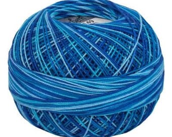 Peacock Blues Lizbeth 149 Size 20 100% Egyptian Mercerized Cotton Variegated Tatting Thread