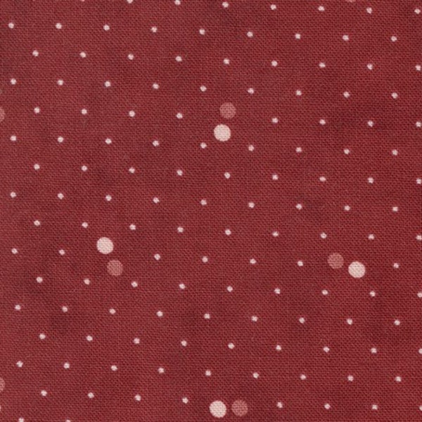 Ridgewood Polka Dot Dance in Cherry by Minick & Simpson for Moda. Continuous cuts of Quilter's Cotton Fabric