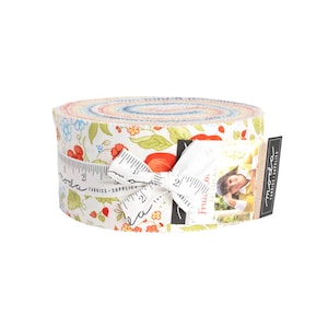 Fruit Cocktail by Fig Tree & Co. for Moda Fabrics. Quilter&#39;s Cotton Strip set 40 piece collection of 2.5 inch by 44 inch strips