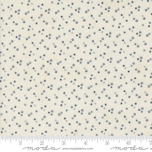 Snowman Gatherings IV Snowy Night Blenders Stars in Snow by Primitive Gatherings for Moda. Continuous cuts of Quilter&#39;s Cotton