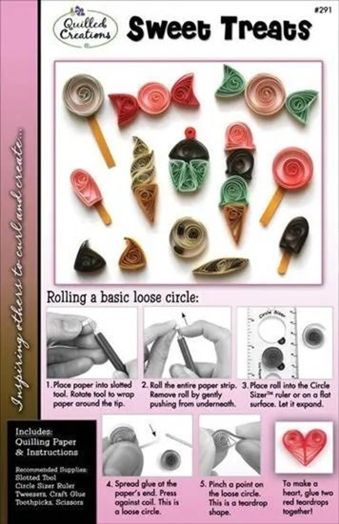 Beginner's Quilling Kit DIY Craft Kit for Kids Adults 10 Projects