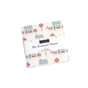 My Summer House by Bunny Hill Designs for Moda Fabrics. Quilter&#39;s Cotton Charm Pack of 42 5 inch squares
