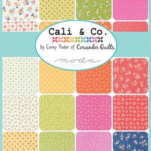 Cali & Co by Corey Yoder of Coriander Quilts for Moda Fabrics. Quilter&#39;s Cotton Charm Pack of 42 5 inch squares