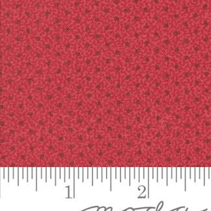 Dot Dot Dots in Apple from Pumpkin Spice Gatherings by Primitive Gatherings for Moda. Continuous cuts of Quilter&#39;s Cotton Fabric